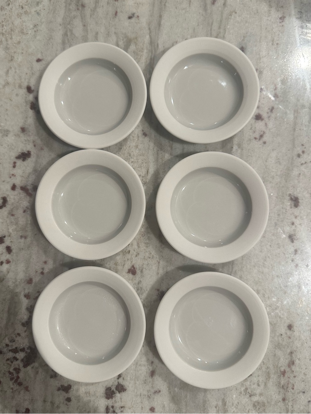Set of 6 Crate & Barrel Graeden Butter Pats / Dipping Dishes